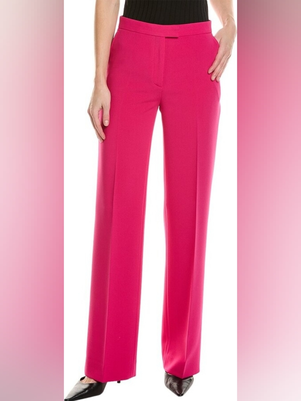 The Kooples Fuchsia Wide-Leg Tailored Pants